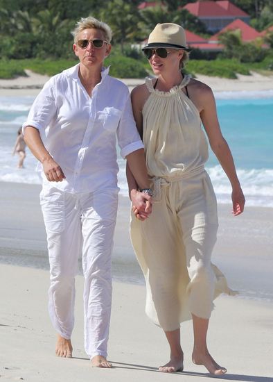 Ellen DeGeneres and Portis De Rossi on Vacation in St. Barts